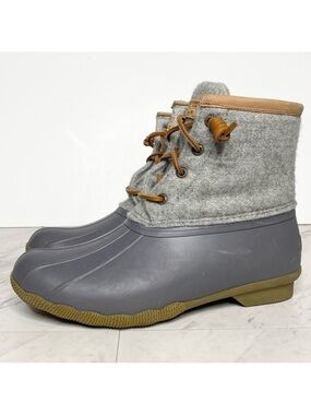 Sperry Saltwater Wool Embossed Water Resistant Duck Boot 7